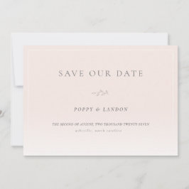 Romantische Rosa Save the Date-Karte Date