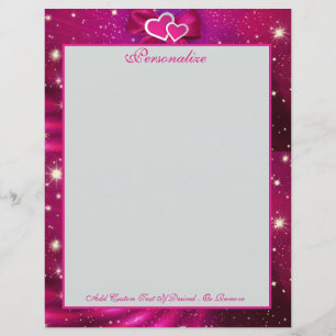 Romantische rosa und Lila Herzen, Bögen und Sterne