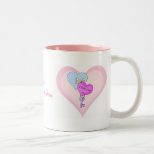 Romantische rosa Valentinische Tasse