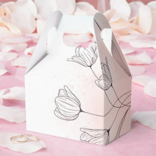 Romantische rosa Wasserfarben-Blumenmuster Geschenkschachtel