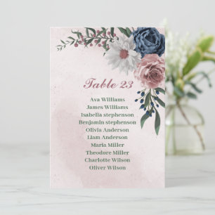 Romantische Rosa-Weiß-Sitzkarte Einladung