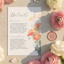 Romantische Rosafarben Gemalte Florale Hochzeitsde