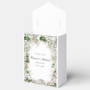 Romantische rosafarbene florale Gartenhochzeit Geschenkschachtel