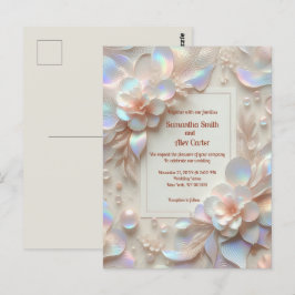 Romantische Rose Blume Hochzeit Postkarte