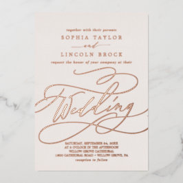 Romantische Rose | Blush Blüh Wedding Folieneinladung