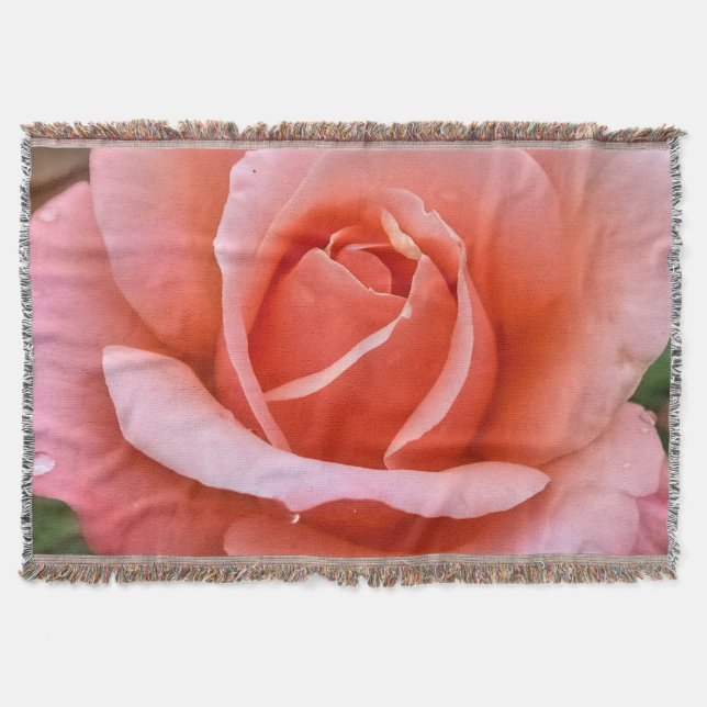 Romantische Rose Botanische Kunst Decke (Vorderseite)