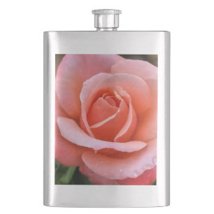 Romantische Rose Botanische Kunst Flachmann