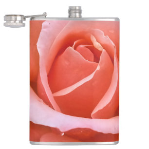Romantische Rose Botanische Kunst Flachmann