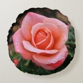 Romantische Rose Botanische Kunst Rundes Kissen