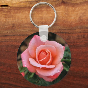 Romantische Rose Botanische Kunst Schlüsselanhänger
