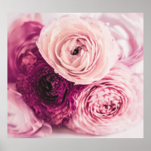 Romantische Rose Bouquet: Vintages Branding. Poster