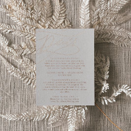 Romantische Rose | Details-Karte Folie Einladungspostkarte