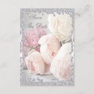 Romantische Rose & Diamanten 50. Save the Date