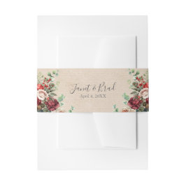 Romantische Rose Eukalyptus Wedding Einladungsbanderole