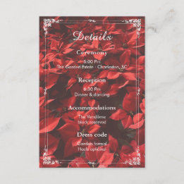 Romantische Rose | Florale Details Editierbare Hoc Begleitkarte