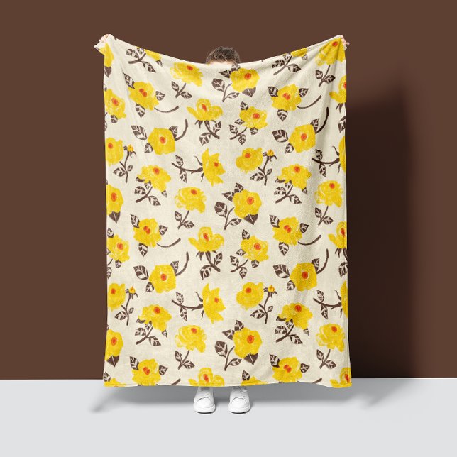Romantische Rose Garden Fleece Blanket (Von Creator hochgeladen)