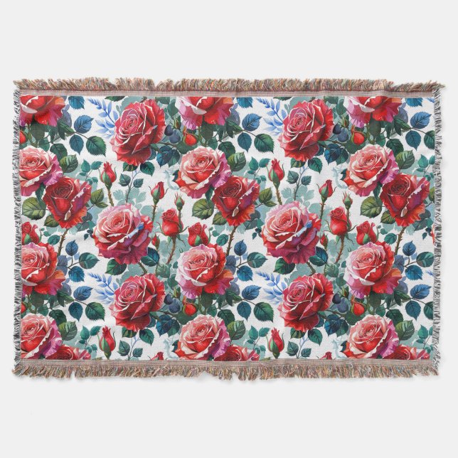Romantische Rose Gartendruckerei Decke (Vorderseite)