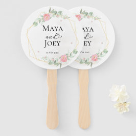 Romantische Rose Geometric Wedding Fächer
