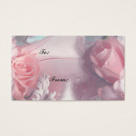 Romantische Rose - Geschenk-Tag