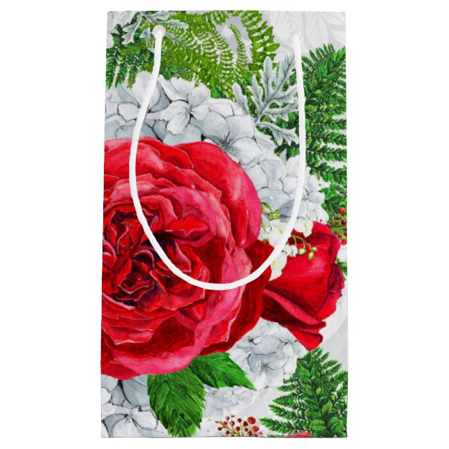 Romantische Rose Geschenktasche Kleine Geschenktüte (Vorderseite)