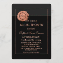 Romantische Rose Gold Glitzer Black Brautparty