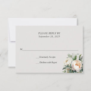 Romantische Rose Hochzeit RSVP-Karte RSVP Karte