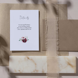 Romantische Rose Hochzeitskarte Begleitkarte