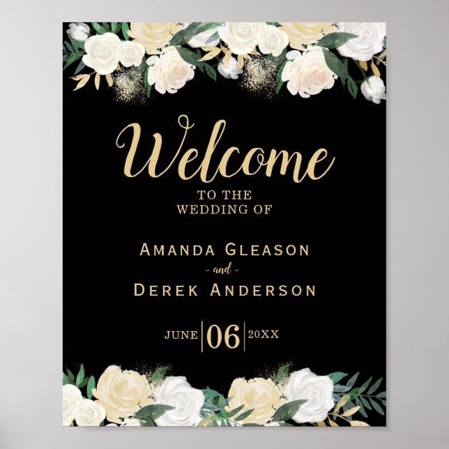 Romantische Rose Hochzeitstil Begrüßungsgeschenk 8 Poster (Vorne)