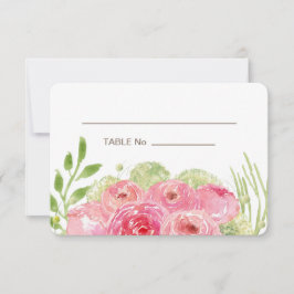 Romantische Rose Hochzeitstisch-Platzkarte Einladung