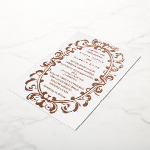 romantische Rose Jugendstil Folieneinladung