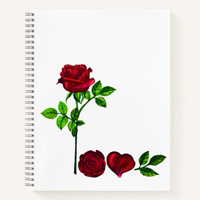 Romantische Rose LIEBE Notebook - Einzigartig hand Notizbuch (Vorderseite)