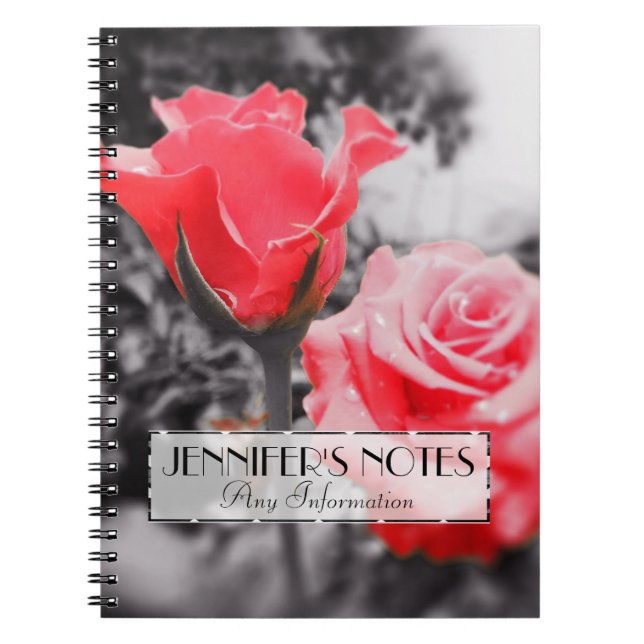 Romantische Rose Notizblock (Vorderseite)