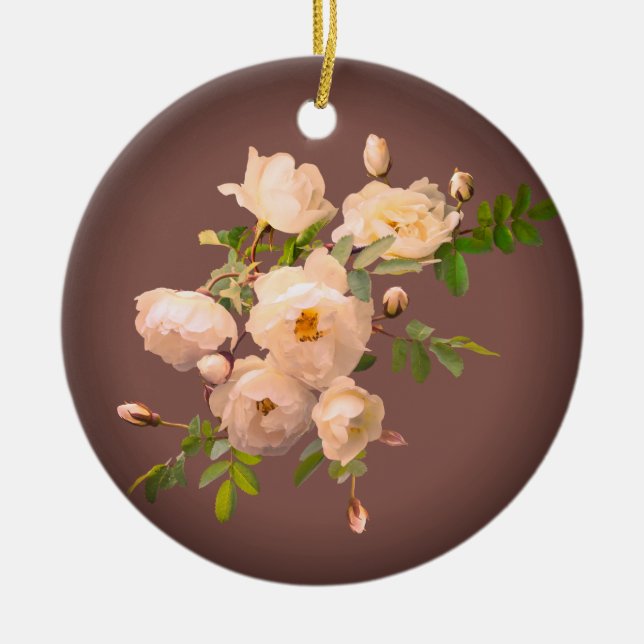 Romantische Rose Personalisierte Ornamente (Vorne)