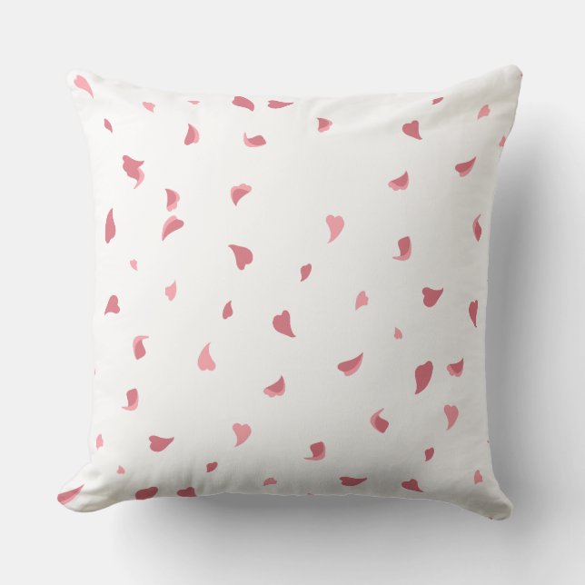Romantische Rose Petal Throw Kissen (Vorderseite)