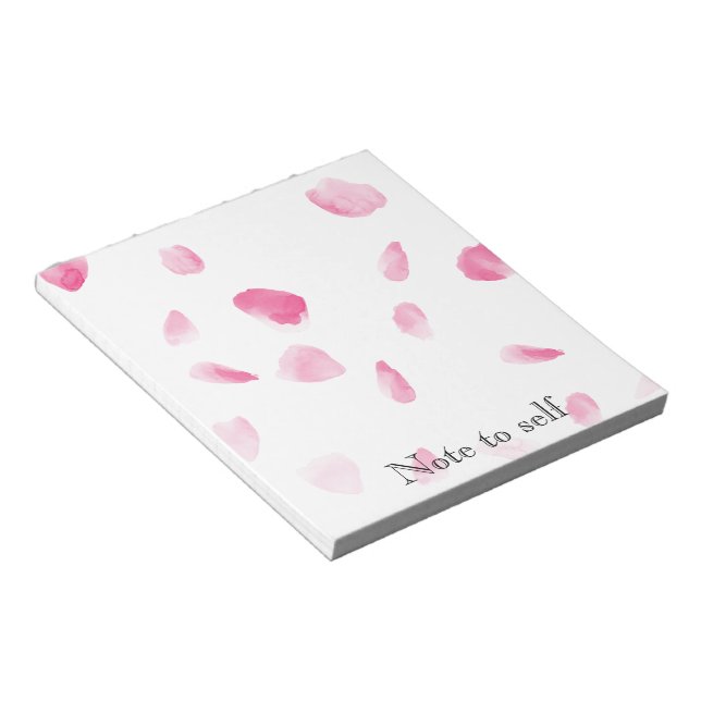 Romantische Rose Petals Notizblock (angewinkelt)
