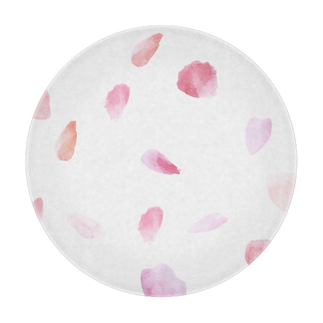 Romantische Rose Petals Schneidebrett (Vorderseite)