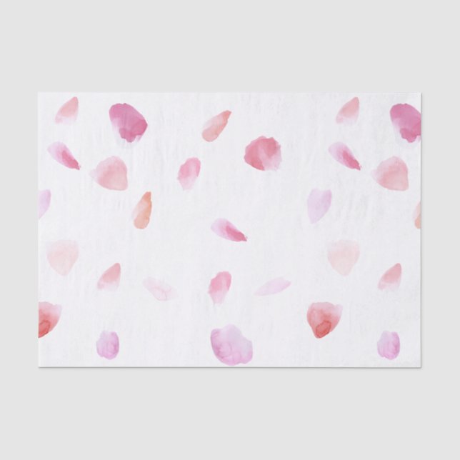 Romantische Rose Petals Seidenpapier (Vorderseite)