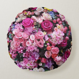 ROMANTISCHE ROSE RUNDES KISSEN