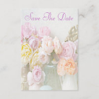 Romantische Rose Save the Date in Jars