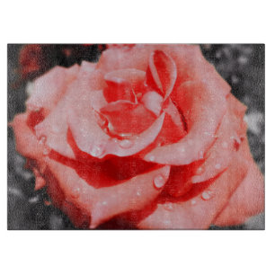 Romantische Rose Schneidebrett