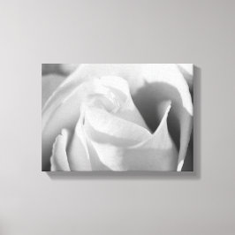 Romantische Rose Schwarz-Weiß-Blume Leinwanddruck