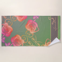 Romantische Rose Strandtuch