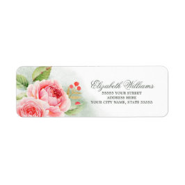 Romantische Rose Wasserfarbe Hochzeitsfeier Rückse