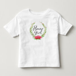 Romantische Rose Wasserfarbene Wraath | Blumenmädc Kleinkind T-shirt