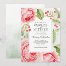 Romantische Rose Wasserfarbenhochzeit