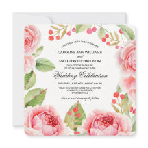 Romantische Rose Wasserfarbenhochzeit
