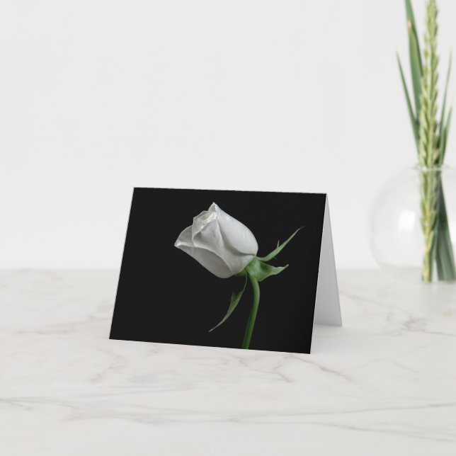 Romantische Rosen-Anmerkungs-Karte Karte (Vorderseite)
