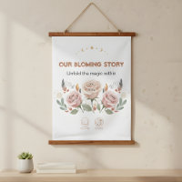 Romantische Rosen Blumen Teppichwandbehang