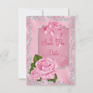 Romantische Rosen & Bows 80. Save the Date