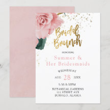 Romantische Rosen Gold Bridesmaier Luncheon